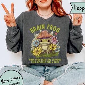 Funny Chronic Illness Comfort Colors Sweatshirt, POTS, Spoonie Crewneck, Invisible Illness Tee, Chronic Pain, Rare Disease Shirt, Brain Frog
