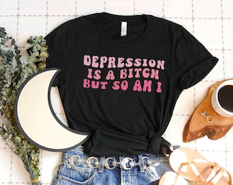 Mental Health Awareness Shirt, Funny Anxious Shirt, Sarcastic Anxiety Tee, Antidepressant Shirt, Funny Gen Z Depression TShirt,  Tee