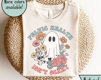 Halloween Pelvic Floor Physical Therapist Shirt, Spooky Pelvic Floor Therapy TShirt Fall Pelvic Health Gift Physiotherapist Practitioner Tee