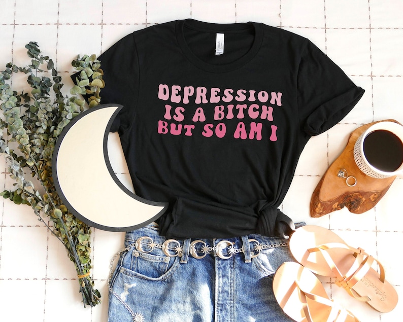Mental Health Awareness Shirt, Funny Anxious Shirt, Sarcastic Anxiety Tee, Antidepressant Shirt, Funny Gen Z Depression TShirt, Tee image 1