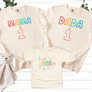 It's Fun to Be One Birthday Matching Family Shirts, Boys First Birthday, Girls First Birthday Party, BDay Shirt Mom Dad Fun BDay Theme image 3