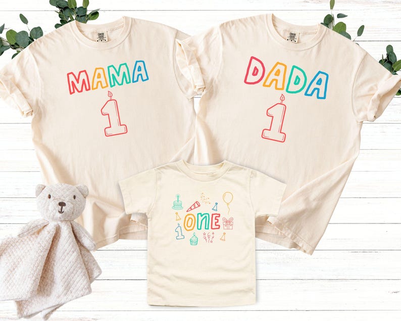 It's Fun to Be One Birthday Matching Family Shirts, Boys First Birthday, Girls First Birthday Party, BDay Shirt Mom Dad Fun BDay Theme image 3
