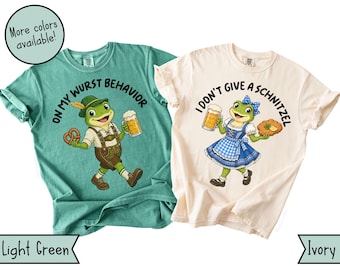 Funny Oktoberfest Couples Shirt: Raunchy Adult Tee for Husband and Wife