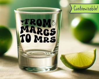 Custom Margs and Matrimony Bachelorette Shot Glasses, Personalized Margaritas & Matrimony Party Favors, Final Fiesta Favor for Bridesmaids