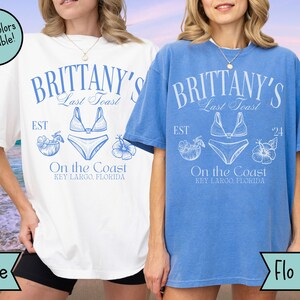 Custom Last Toast on the Coast Bachelorette Party Shirts Luxury Beach Bach Party TShirts Matching Beach Bachelorette Social Club Tee Shirts