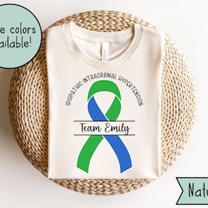 Matching Personalized IIH Awareness Shirt, Custom Idiopathic Intracranial Hypertension TShirt, Customized Pseudotumor cerebri PTC Tee Shirt