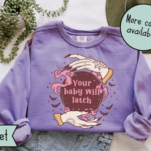 Halloween-Laktations-Berater-Komfortfarben-Sweatshirt, Herbst-Stillen-Bildungs-Berater-Sweatshirt, Geburtshelfer-T-Stück, IBBLC-Hemd