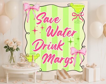 節水ドリンク マルガリータ パーティーデコレーション、マルガリータと結婚のタペストリー、マルガリータの独身パーティーデコレーション、マルガリータ バースデーパーティーバナーサイン