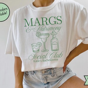 Camisetas personalizadas de margaritas y matrimonio para despedida de soltera, camisetas de despedida de soltera, regalo de margarita dibujada a mano.