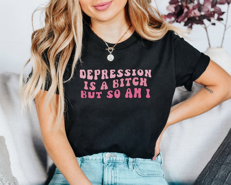 Mental Health Awareness Shirt, Funny Anxious Shirt, Sarcastic Anxiety Tee, Antidepressant Shirt, Funny Gen Z Depression TShirt, Tee image 2