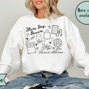 Funny Chronic Illness Flare Day Sweatshirt, POTS Syndrome, Sarcastic Spoonie Crewneck, Invisible Illness TShirt, Chronic Pain, Rare Disease