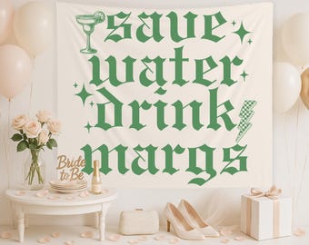 節水ドリンク マルガリータ パーティーデコレーション、マルガリータと結婚のタペストリー、マルガリータの独身パーティーデコレーション、マルガリータ バースデーパーティーバナーサイン