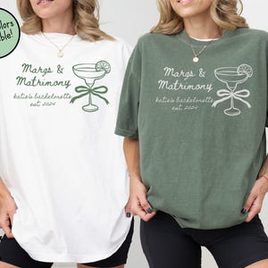 Camisetas personalizadas de margaritas y matrimonio para despedida de soltera, camisetas de despedida de soltera, regalo de margarita dibujada a mano.