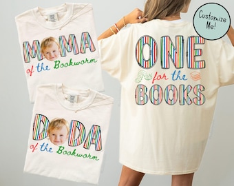 One for the Books Birthday Matching Family Shirts, Boys First Birthday, Girls First Birthday Party, Mom Dad Chapter One Reading Themed BDay