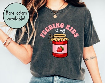 Schulmahlzeit Lady Comfort Colors Shirt, Schulessens Squad, süßes Cafeteria Worker T-Shirt, passende Cafeteria Crew T-Shirts, Lunch Team Shirts