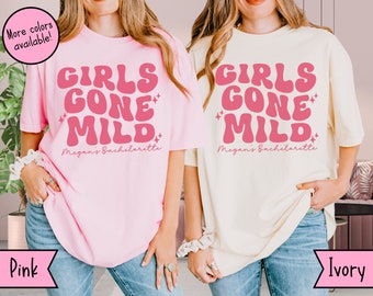 Custom Girls Gone Mild Shirts, Girls Gone Mild Bachelorette TShirts, PJs and Prosecco Tees, Matching Chill Bachelorette Sleepover TShirts