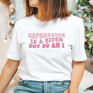 Mental Health Awareness Shirt, Funny Anxious Shirt, Sarcastic Anxiety Tee, Antidepressant Shirt, Funny Gen Z Depression TShirt, Tee image 3