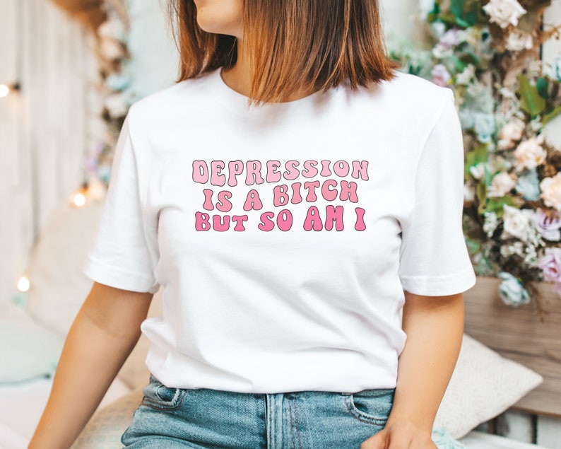 Mental Health Awareness Shirt, Funny Anxious Shirt, Sarcastic Anxiety Tee, Antidepressant Shirt, Funny Gen Z Depression TShirt, Tee image 3