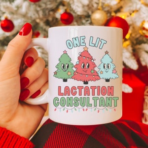 Weihnachts-Laktations-Berater-Tasse, festliches Still-Bildungs-Berater-Geschenk, Geburts-Arbeitskraft-Tasse, CLC Geschenk IBLC Lktations-Kaffeetasse