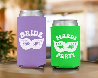 Custom New Orleans Bachelorette Can Coolers, NOLA Girls Trip Party Favors for Mardi Gras Bachelorette Decor Gift for Bridesmaid