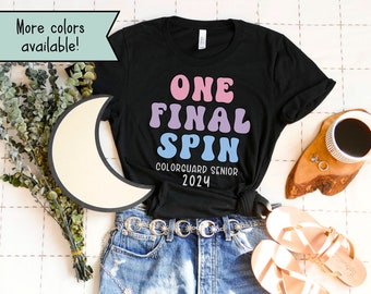 Customized Colorguard Senior Shirt, Retro Personalized Color Guard Team TShirt, Custom Matching Color Guard Squad Tee, Colorguard Captain