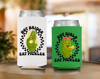 Custom Last Pickle She'll Ever Tickle Bachelorette Can Coolers, Pickle Themed Bachelorette Party Favors, Gift for Bridesmaid, Drink Sleeves