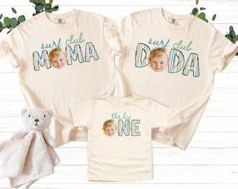 The Big One Surf Birthday Matching Family Shirts , Boys First Birthday Party, 1st BDay Shirt Mom Dad Beach