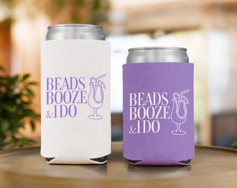 Custom New Orleans Bachelorette Can Coolers, NOLA Girls Trip Party Favors for Mardi Gras Bachelorette Decor Gift for Bridesmaid