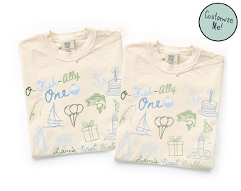 O-Fish-Ally One Birthday Matching Family Shirts, Boys First Birthday Party, 1st BDay Shirt Mom Dad Fishing Theme