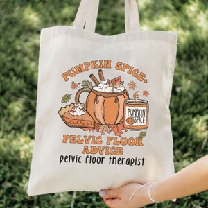 Halloween Pelvic Floor Physical Therapist Tote Bag, Fall Pelvic Floor Therapy Gift, Spooky Pelvic Health Bag, Gift for Pelvic Floor Tote Bag