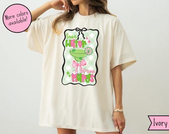 Custom Save Water Drink Margs Shirt, Margarita Lover Gift, Margs and Matrimony Bachelorette Comfort Colors Shirts, Margarita Birthday Shirts