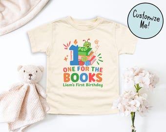 One for the Books Birthday Matching Family Shirts, Boys First Birthday, Girls First Birthday Party, Mom Dad Chapter One Reading Themed BDay