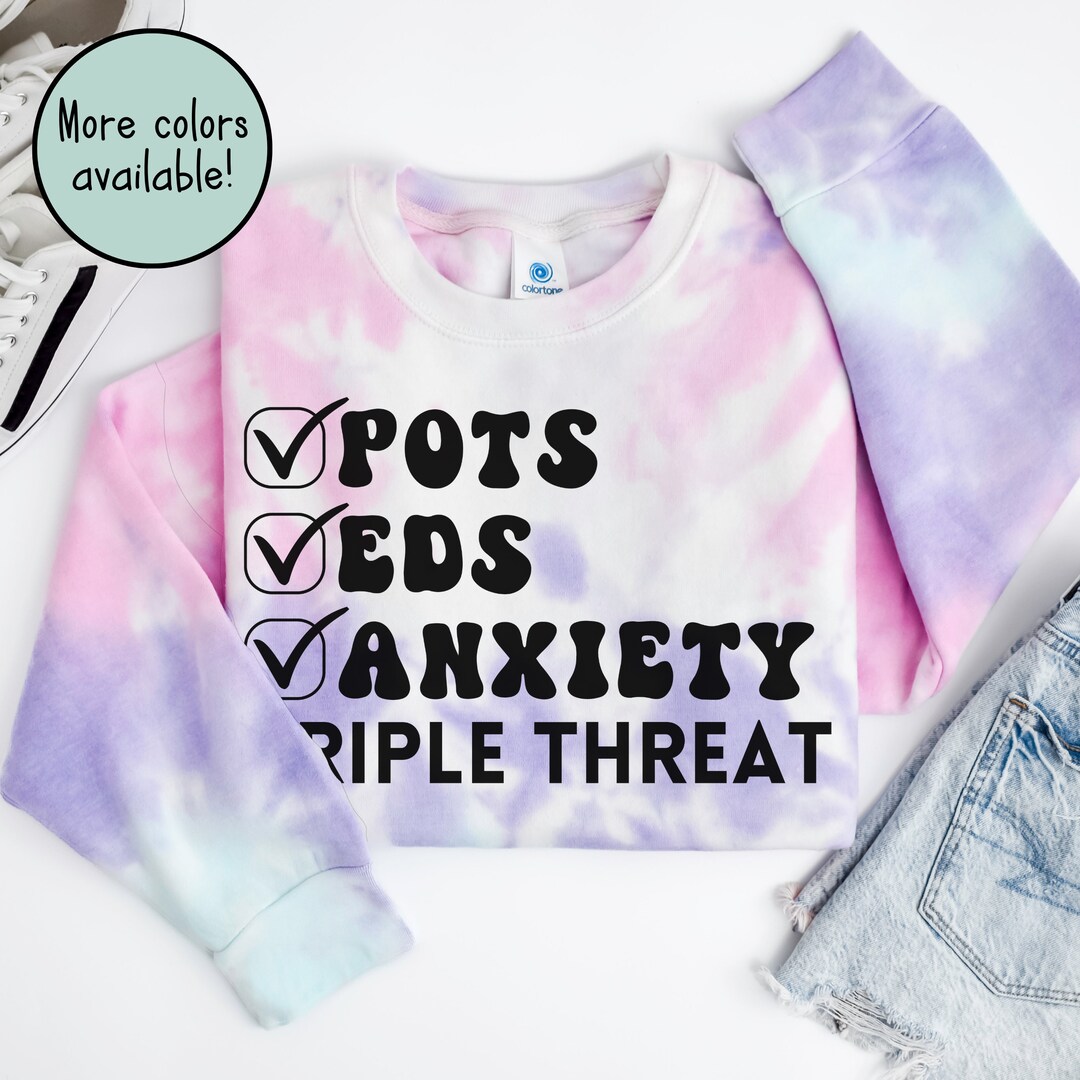 POTS Syndrome and EDS Retro Tie Dye Sweatshirt, Flare Day Sweater, POTS