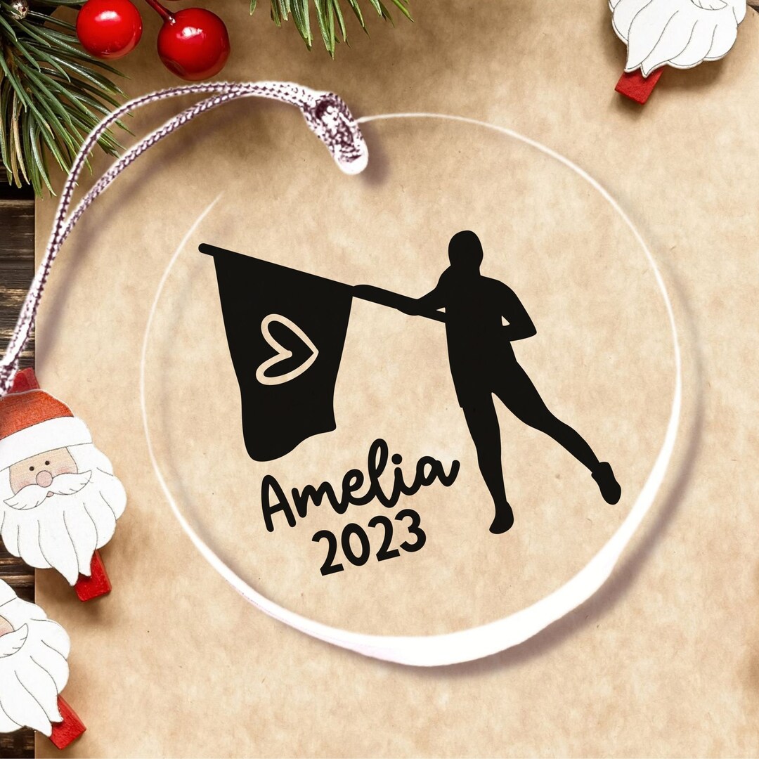 Customized Glass Ornament, Retro Personalized Color Guard