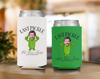 Custom Last Pickle She'll Ever Tickle Bachelorette Can Coolers, Pickle Themed Bachelorette Party Favors, Gift for Bridesmaid, Drink Sleeves