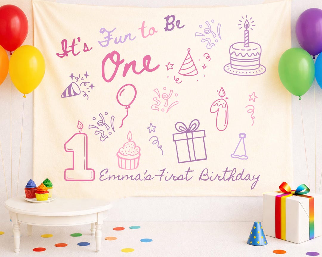 It's Fun to Be One Birthday Party Decor, Girls Fun First Birthday ...