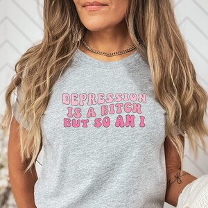 Mental Health Awareness Shirt, Funny Anxious Shirt, Sarcastic Anxiety Tee, Antidepressant Shirt, Funny Gen Z Depression TShirt, Tee image 4