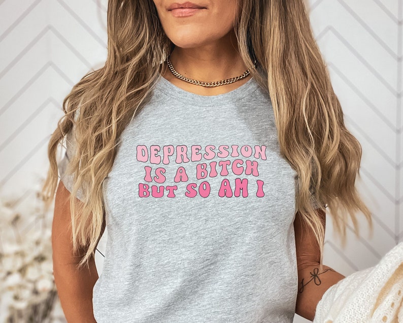 Mental Health Awareness Shirt, Funny Anxious Shirt, Sarcastic Anxiety Tee, Antidepressant Shirt, Funny Gen Z Depression TShirt, Tee image 4