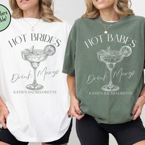 Camisas personalizadas de margaritas y matrimonio para despedida de soltera, camisetas de colores cómodos, regalo de margaritas dibujadas a mano para ahorrar agua