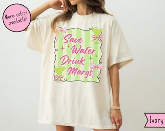 Custom Save Water Drink Margs Shirt, Margs and Matrimony Bachelorette Comfort Colors Shirts, Margarita Birthday Shirts, Margarita Lover Gift