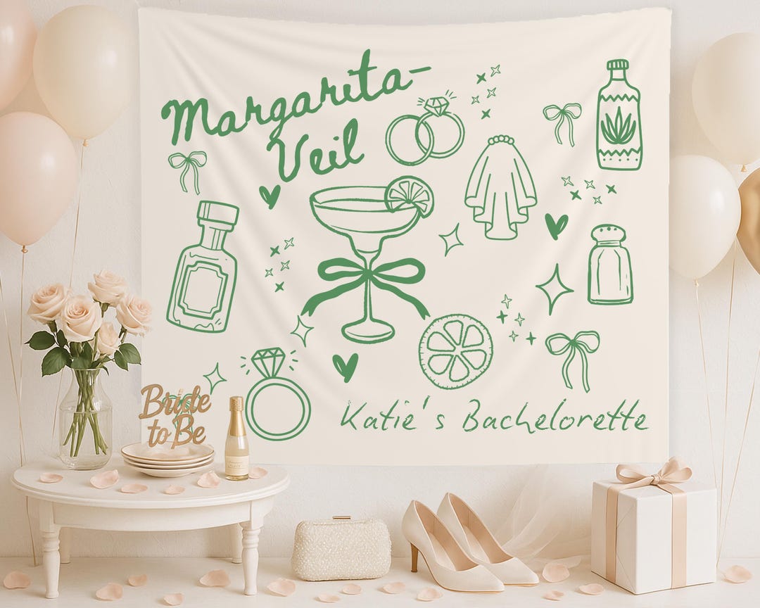 Custom Margaritaveil Bachelorette Tapestry, Personalized Margs and ...