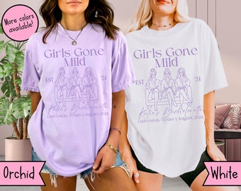Custom Girls Gone Mild Shirts, Girls Gone Mild Bachelorette TShirts, PJs and Prosecco Tees, Matching Chill Bachelorette Sleepover TShirts