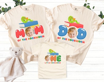 One for the Books Birthday Matching Family Shirts, Boys First Birthday, Girls First Birthday Party, Mom Dad Chapter One Reading Themed BDay