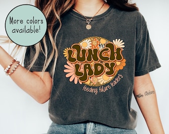 Schulmahlzeit Lady Comfort Colors Shirt, Schulessens Squad, süßes Cafeteria Worker T-Shirt, passende Cafeteria Crew T-Shirts, Lunch Team Shirts