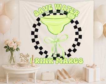節水ドリンク マルガリータ パーティーデコレーション、マルガリータと結婚のタペストリー、マルガリータの独身パーティーデコレーション、マルガリータ バースデーパーティーバナーサイン