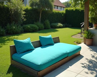 Custom Sunbrella Bench Cushion Cover: Fade-Resistant Outdoor Slipcover