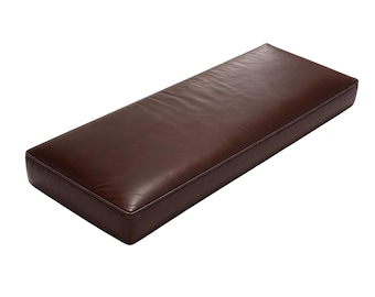2 Inch Custom Leather Bench Cushion: Handmade Modern Interior Seating