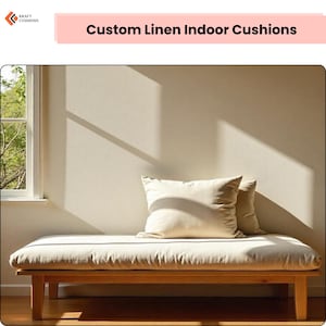 Custom Linen Indoor Cushions – Tailored Fit, Premium Fabric, 3-Inch Thickness