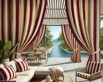 Custom Sunbrella Cabana Curtains – Luxury Resort-Style Outdoor Drapes