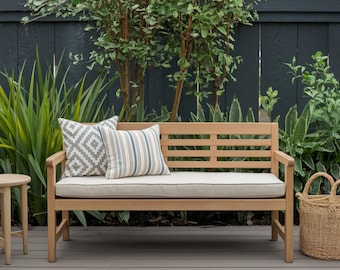 Custom 2-Inch Outdoor Bench Cushion: Weather-Resistant Patio Seating